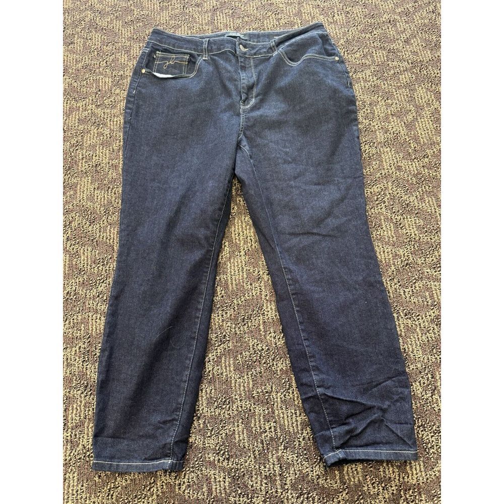 Judy Blue Jeans Womens 18W Mom Jeans Dark Wash Blue High Rise Stretch